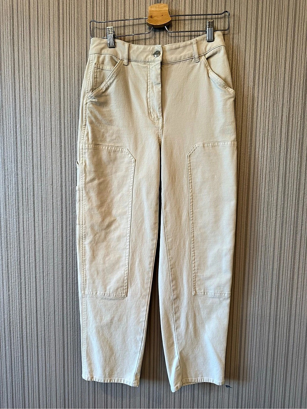 Wilfred Free Utility Straight Leg Pants in Cream Size 4